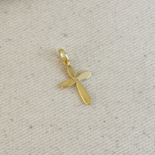 Load image into Gallery viewer, 18k Gold Filled Rounded Polished Cross Pendant
