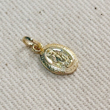 Load image into Gallery viewer, 18k Gold Filled Mini Double Sided Lady of Grace Medal Pendant
