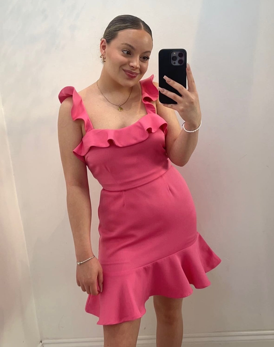 Palma Pink Ruffle Dress