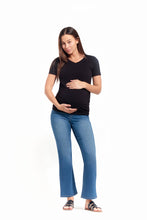 Load image into Gallery viewer, 30&quot; Maternity Slim Boot Jean w/ Bellyband in Tobias
