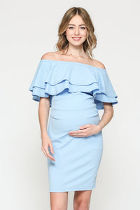 Misty Double Ruffle Off Shoulder Dress