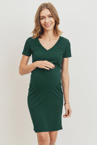 Megan V-Neck Ribbed Dress