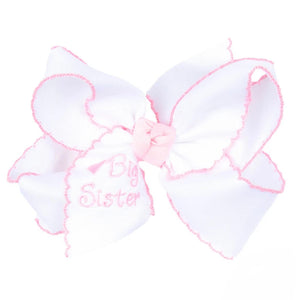 Big Sister Embroidered Bow