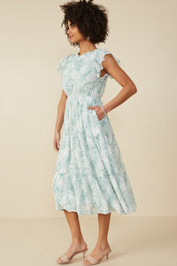 Ginnie Green Midi Dress