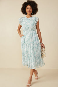 Ginnie Green Midi Dress