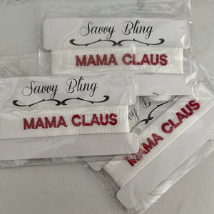 Mama Claus Woven Embroidered Bracelet