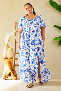 Draya Floral Tiered Maxi-PLUS