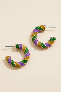 Twisted Mardi Gras Hoops