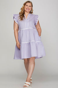 Luna Lavender Dress - Plus Size