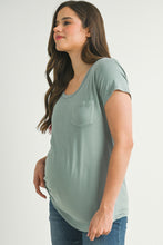 Load image into Gallery viewer, Saylor Sage Maternity Tee
