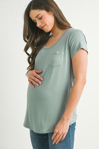 Saylor Sage Maternity Tee