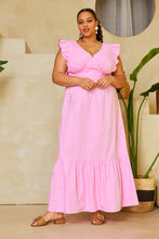 Load image into Gallery viewer, Polly Pink Maxi Dress- Plus
