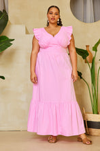 Load image into Gallery viewer, Polly Pink Maxi Dress- Plus
