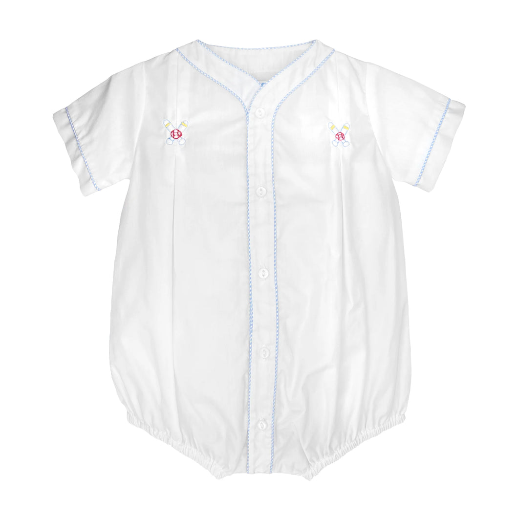 Petit Ami Romper with Baseball Embroidery #1621