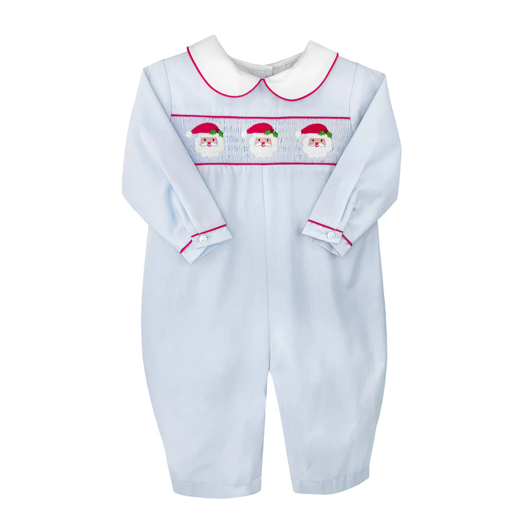 Petit Ami Smocked Santa Christmas Longall