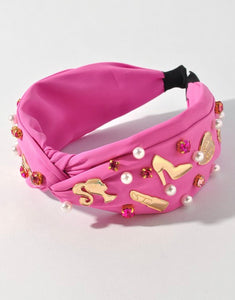 Pink Girl Pearl Headband