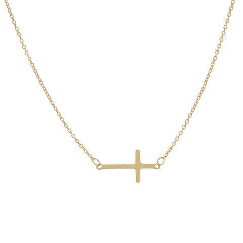 Sideways cross Necklace