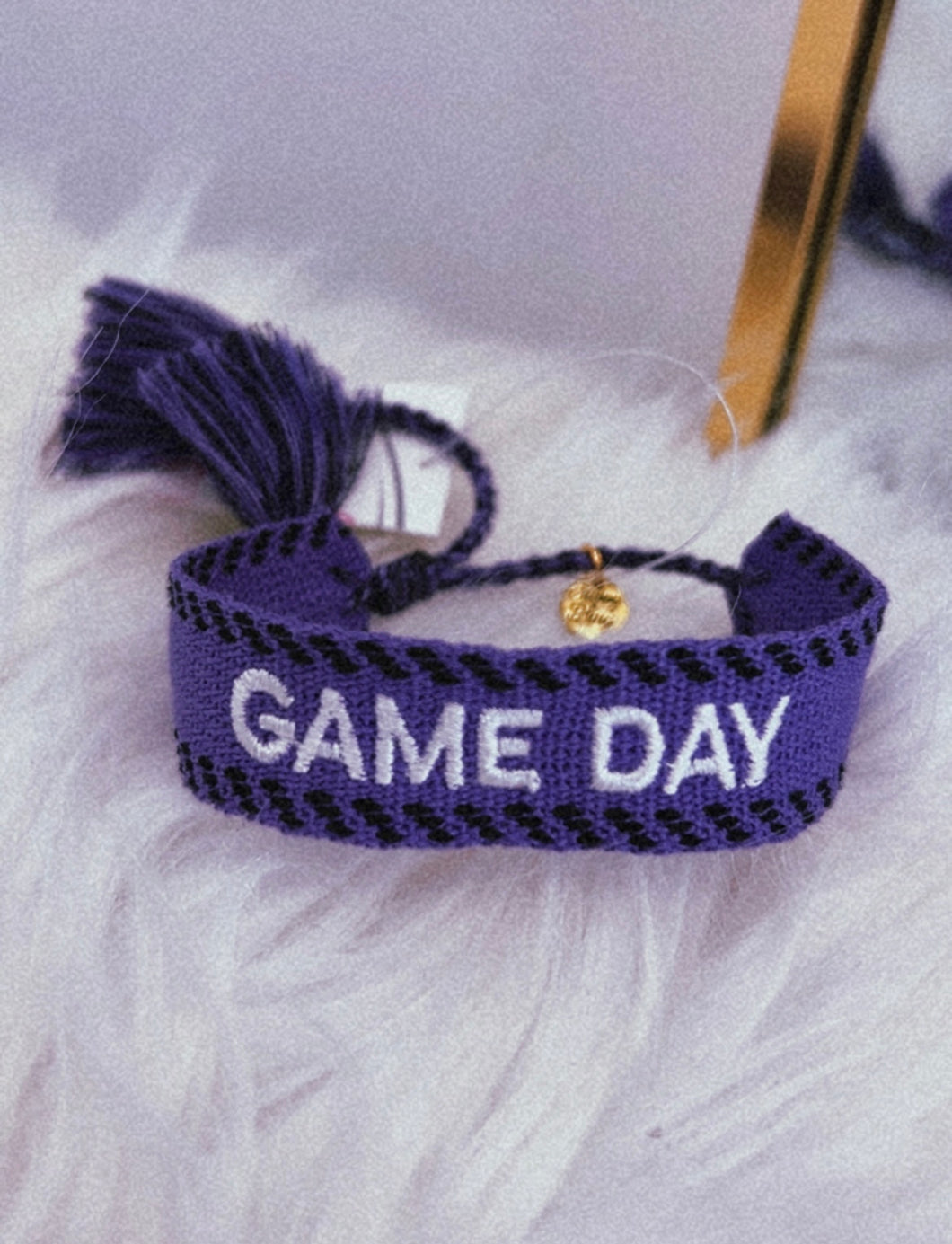 Game Day Woven Embroidered Bracelet