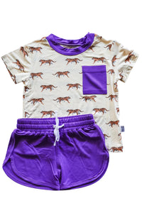 Tiger Bamboo Varsity Short Set - T-shirt & Shorts