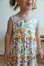 Load image into Gallery viewer, Southern Slumber Mardi Gras Tiered Dress
