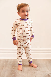 Purple Tiger 2 Piece Bamboo Pajama Set