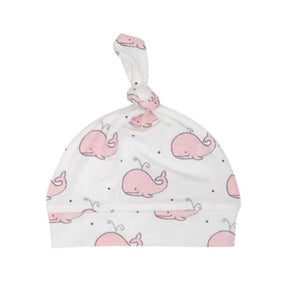 Bubbly Whale Pink Knotted Hat