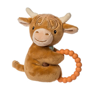 Hetty Highland Cow Teether Rattle – 6″