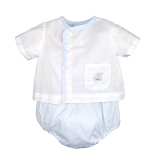 Petit Ami Shadow Stitch Train Diaper Set #5546