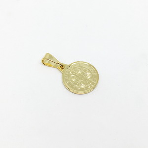 18k Gold Filled Pendant of Saint Benedict Available In Three