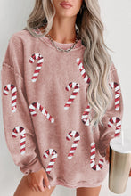 Load image into Gallery viewer, Xmas Candy Cane Sweatshirt
