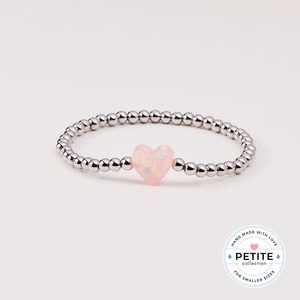 PETITE HOLY WATER HEART STRETCH BRACELET