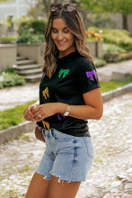 Load image into Gallery viewer, Mardi Gras Bow Tee
