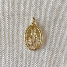 Load image into Gallery viewer, 18k Gold Filled Double Sided Lady of Grace Medal Pendant
