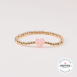 PETITE HOLY WATER HEART STRETCH BRACELET