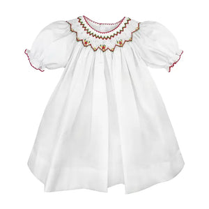 Petit Ami Holiday Bishop Smocked Dress