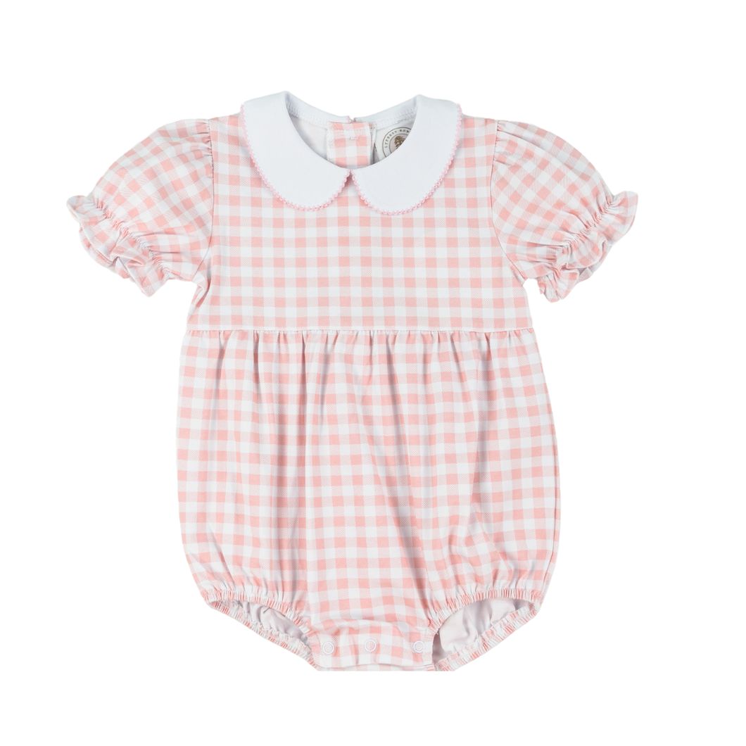 Pink Gingham Girls Collins Classic Bubble