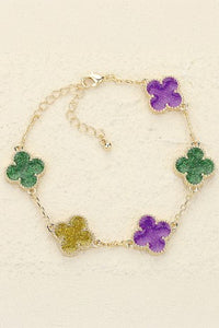 Sparkly Mardi Gras Bracelet