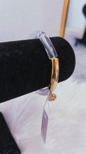 Load image into Gallery viewer, Clear &amp; Gold Tube Bracelet
