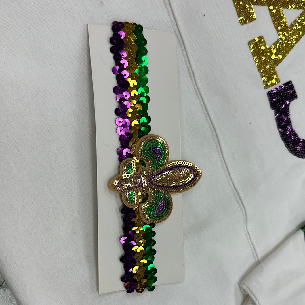 Mardi Gras Sequin Headband