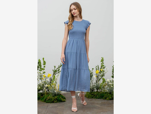 Naomi Smocked Midi