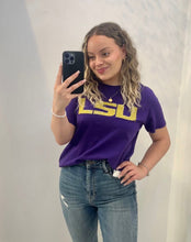 Load image into Gallery viewer, LSU Sequin T-shirt
