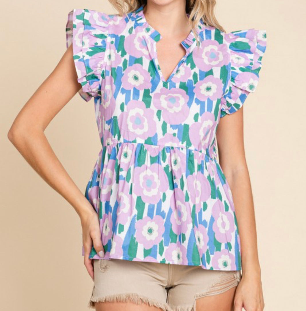 Penelope Ruffle Neck Top