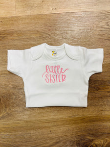 Little Sister Onesie- Embroidered