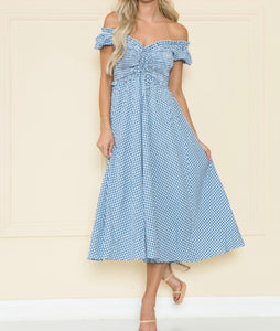 Angel Ruffled Gingham Dress