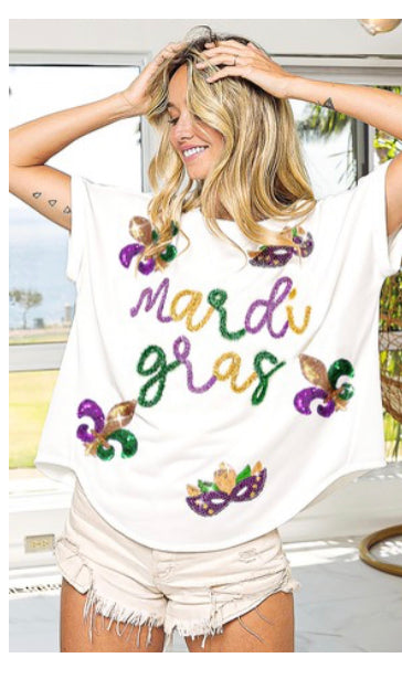 Mardi Gras Tinsel Shirt
