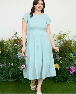 Scarlett Sage Green Midi- Plus