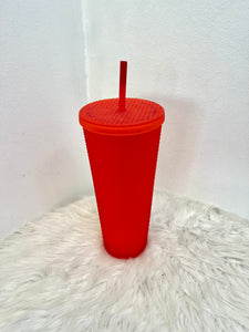 Rhinestone Detailed Tumbler Red