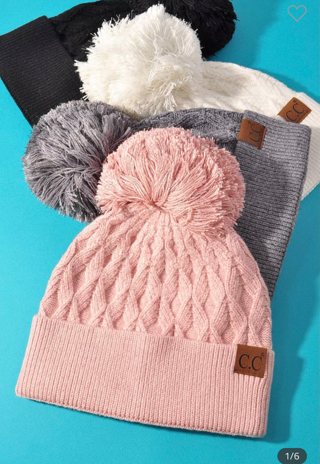 Lurex Cable Pom Beanie