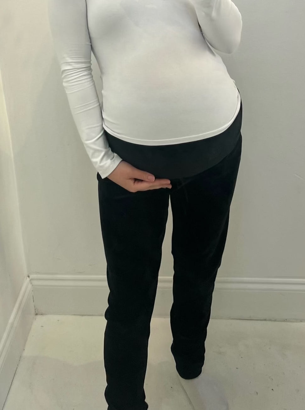 Velvet Black Maternity Leggings