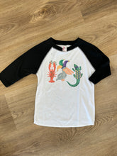 Load image into Gallery viewer, Kids 3/4 Length Mardi Gras Tee
